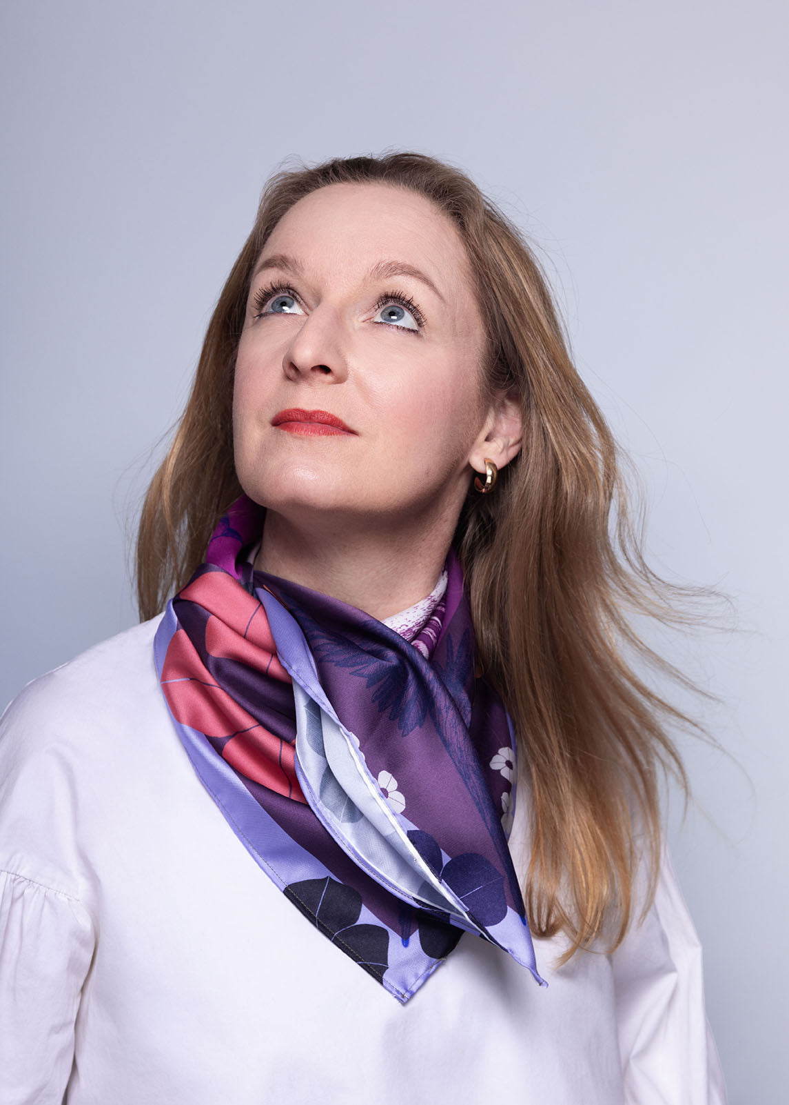 Foulard en satin - SAT007Oiseau67