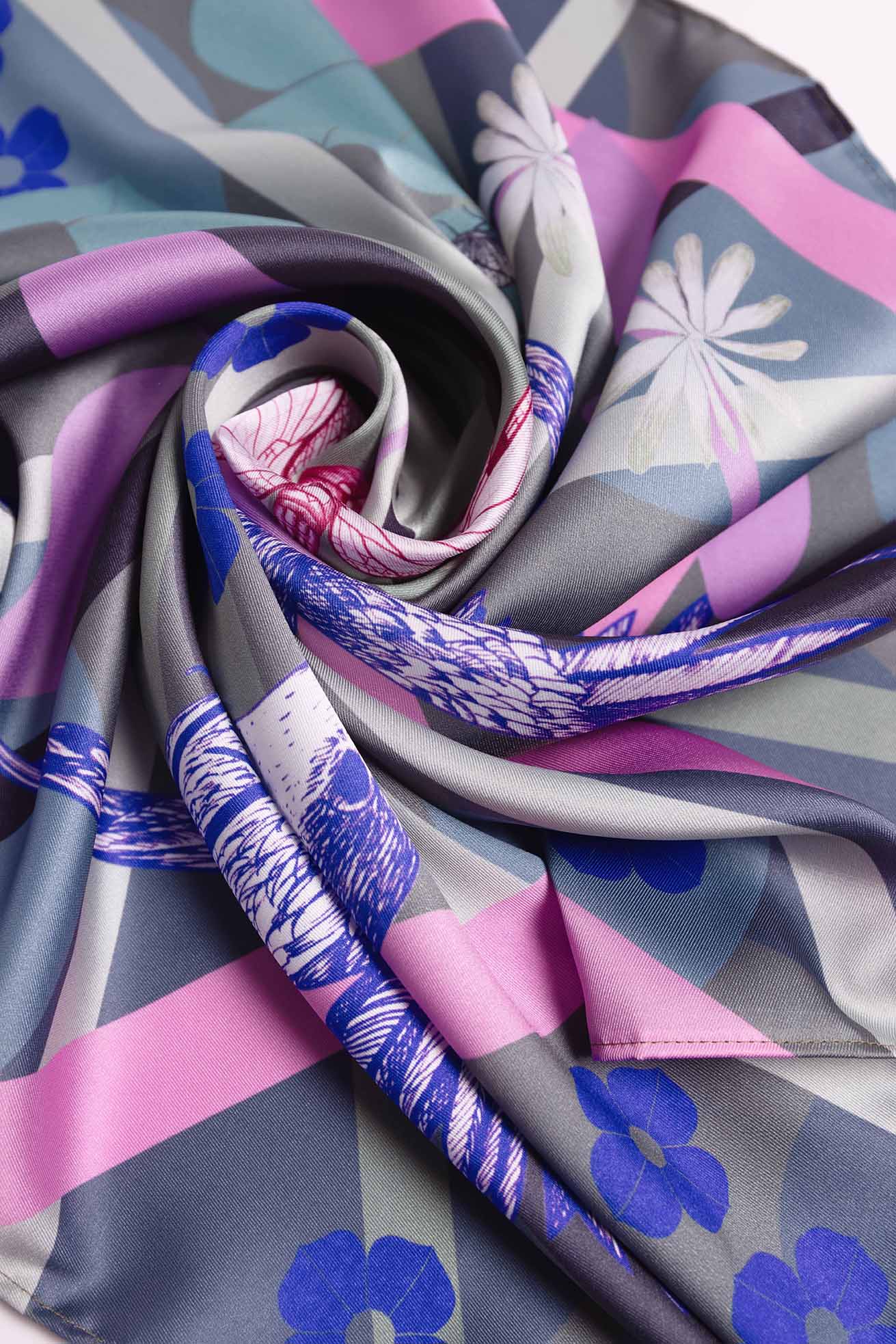 Foulard en satin - SAT005Oiseau67